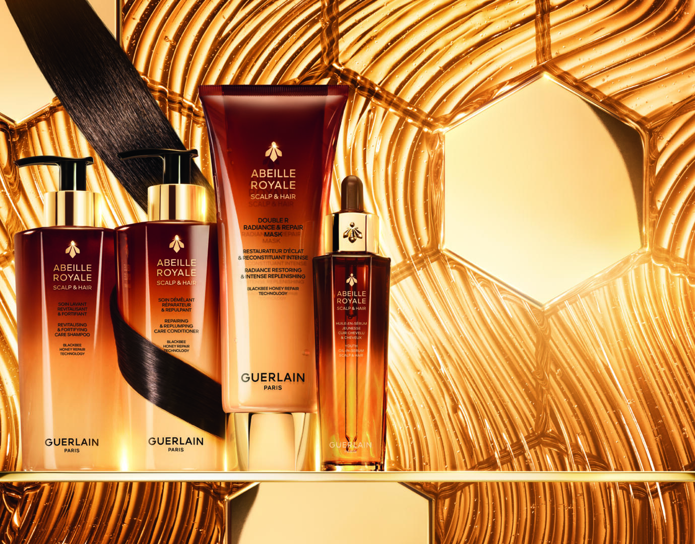 Guerlain revolutionizes hair care with the Abeille Royale Scalp & Hair Care Collection